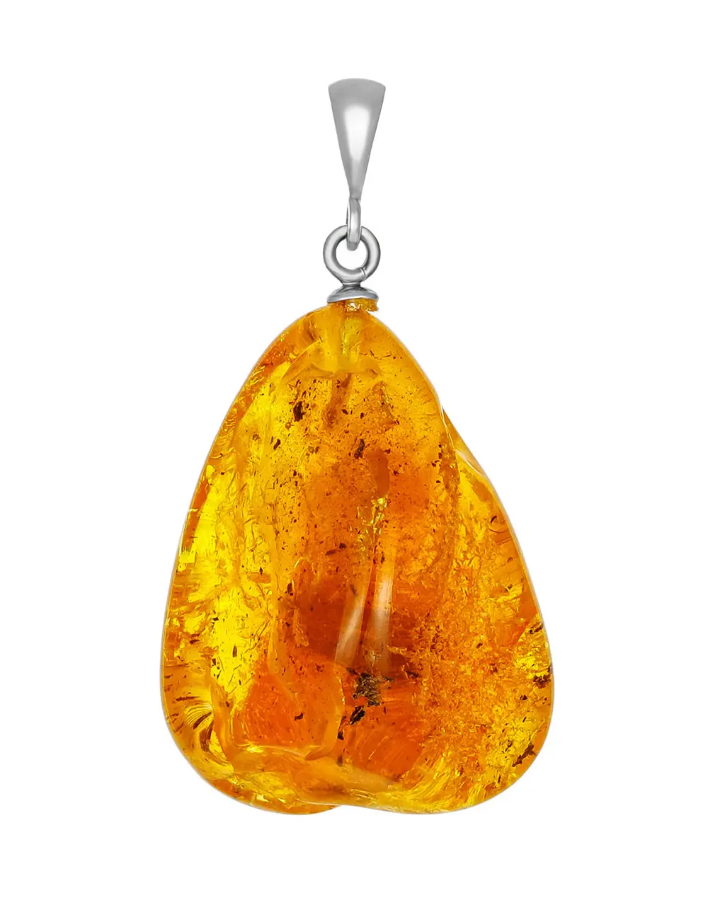 картинка Эффектный кулон из натурального сверкающего балтийского янтаря в онлайн магазине