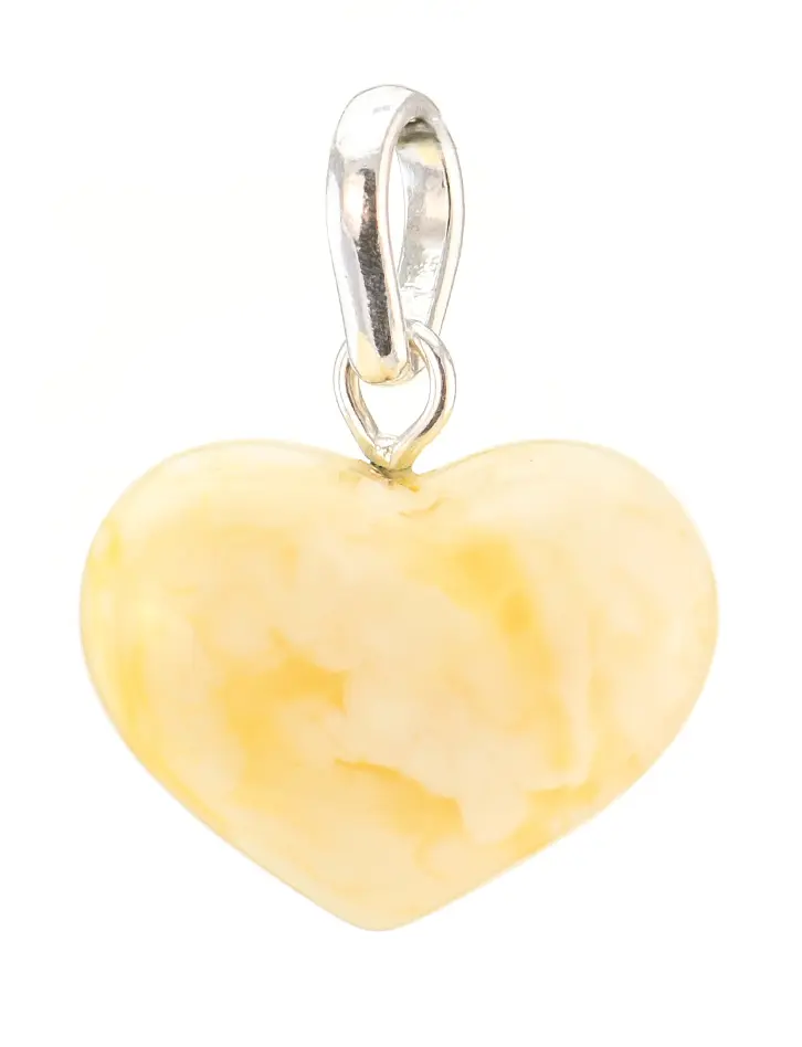 картинка Кулон в форме сердца из цельного натурального пейзажного янтаря в онлайн магазине
