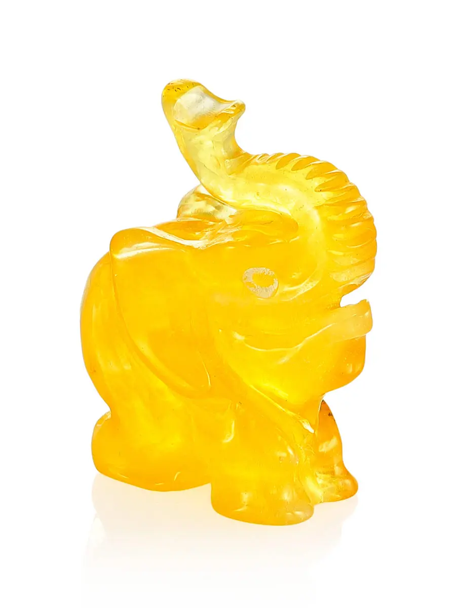 картинка Резная фигурка слоника из яркого солнечного янтаря в онлайн магазине