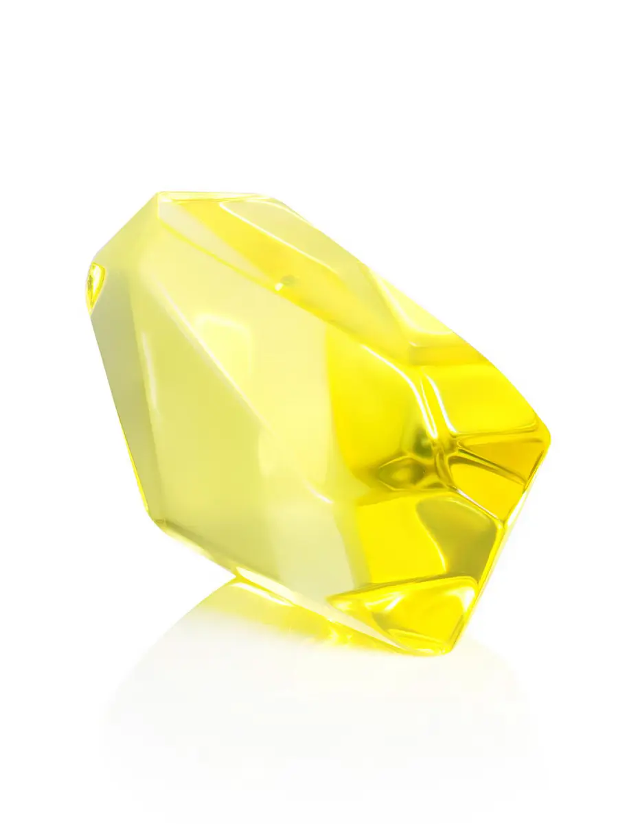 картинка Гранёный кристалл из лимонного янтаря в онлайн магазине