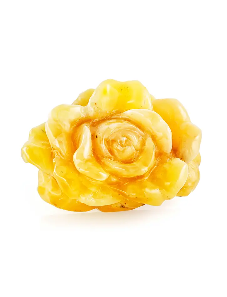 картинка Сувенир-резьба из натурального янтаря «Пейзажная роза» в онлайн магазине