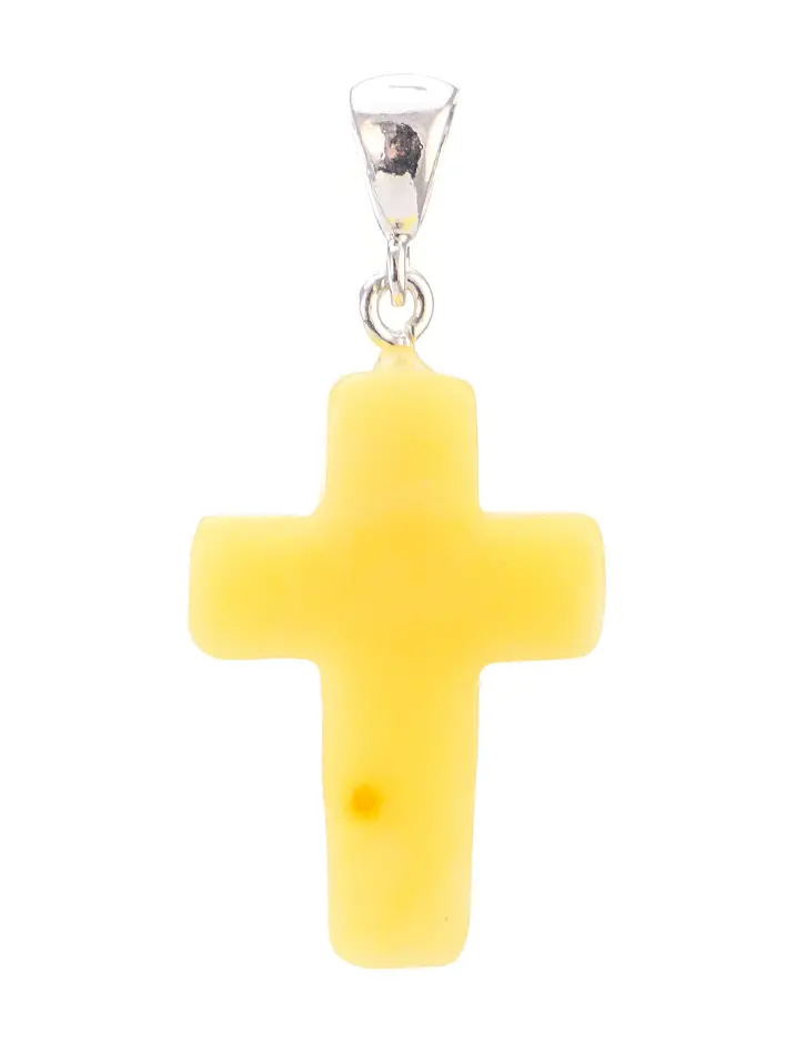 картинка Небольшой аккуратный крестик из натурального балтийского янтаря в онлайн магазине