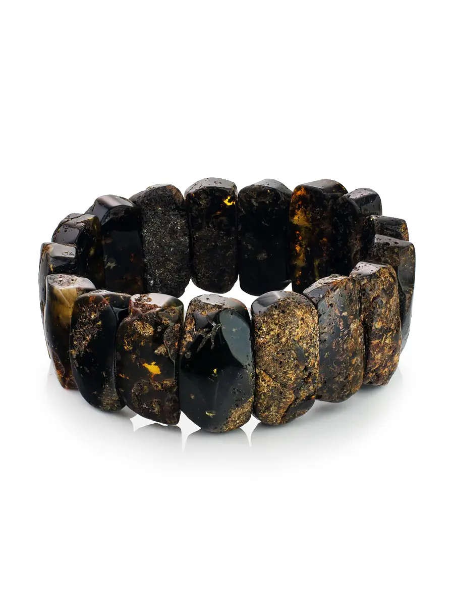 картинка Оригинальный браслет с лечебным эффектом из натурального балтийского янтаря «Помпеи» для женщин и мужчин в онлайн магазине