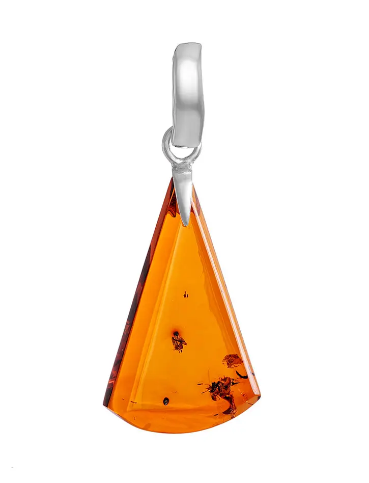 картинка Подвеска в форме колокольчика из натурального коньячного янтаря в онлайн магазине