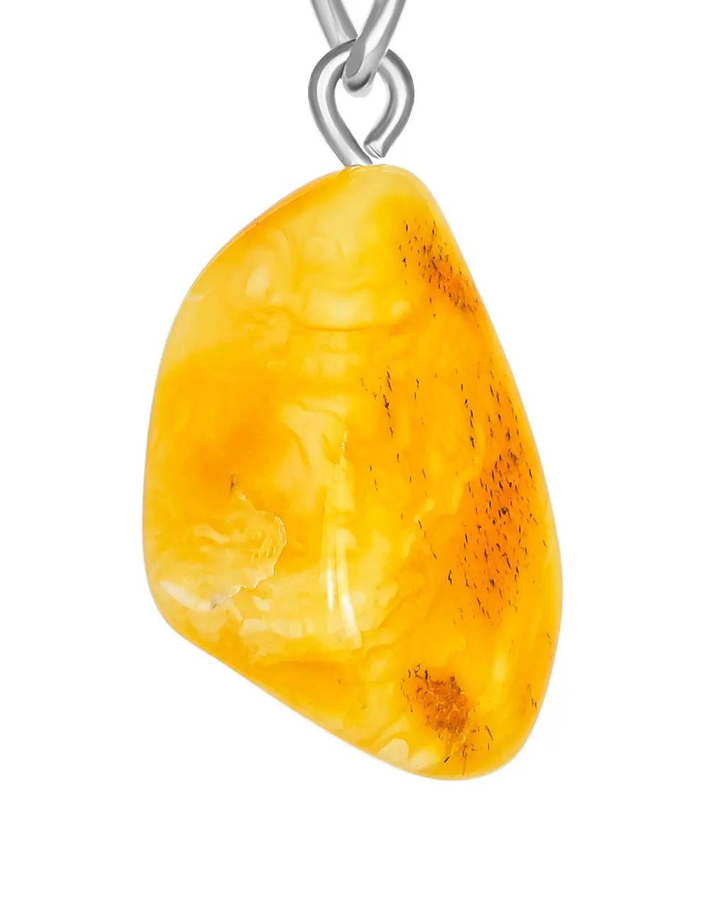 картинка Брелок с кусочком натурального медового янтаря в онлайн магазине