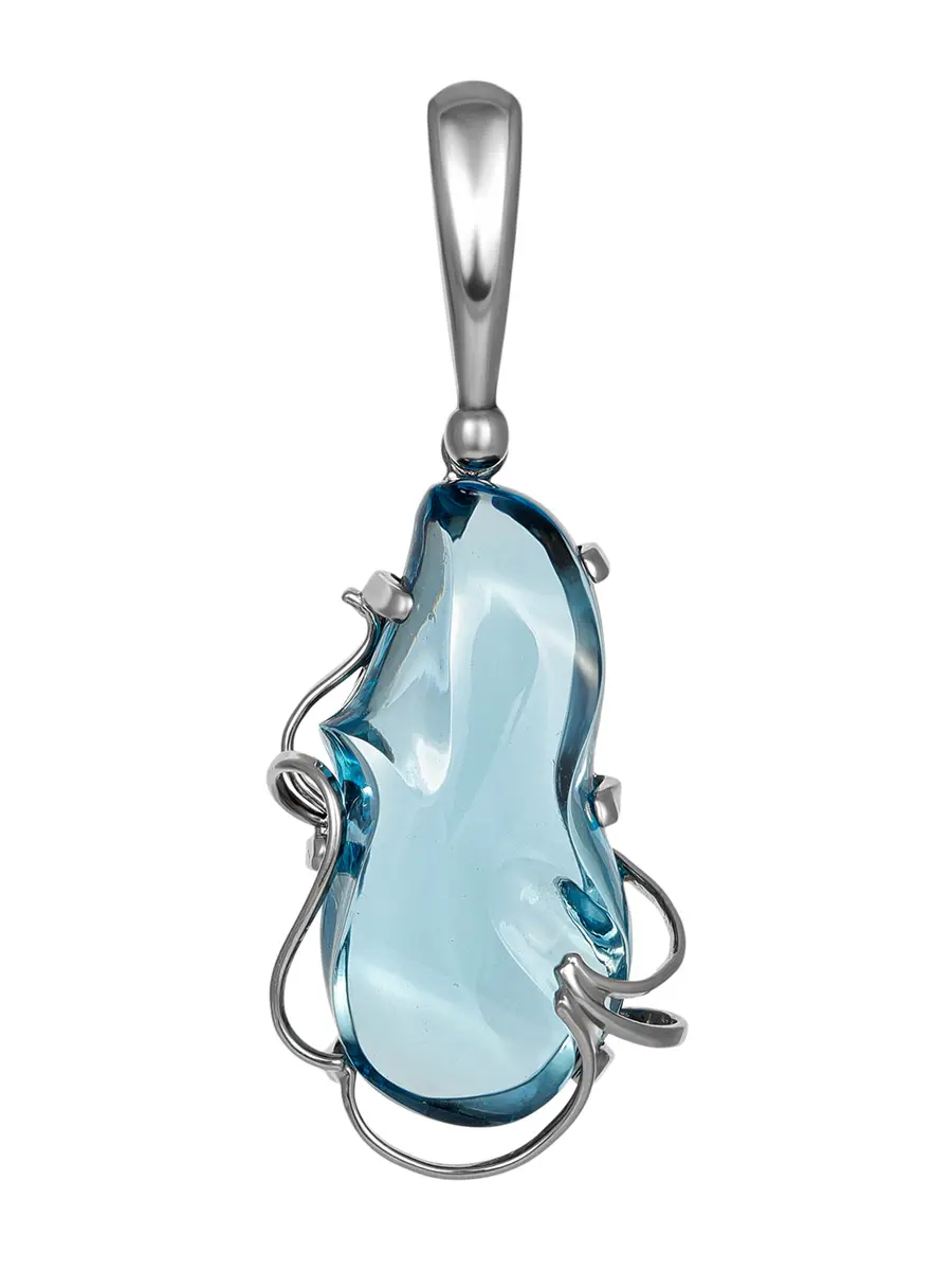 картинка Красивый кулон «Серенада» из серебра с топазом Скай в онлайн магазине