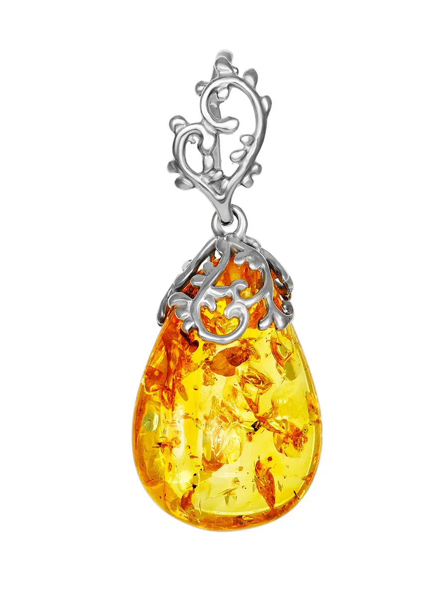 картинка Кулон из натурального цельного кусочка янтаря «Версаль» в онлайн магазине