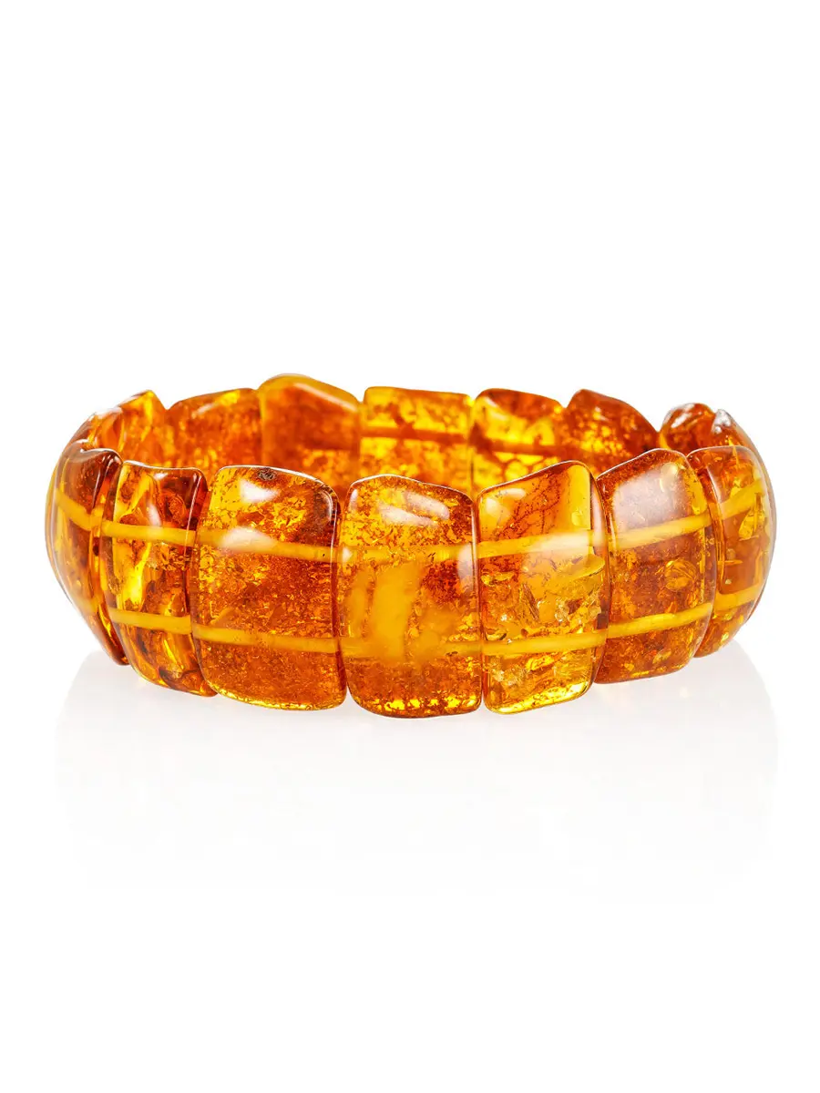 картинка Оригинальный браслет из натурального цельного янтаря «Помпеи» в онлайн магазине