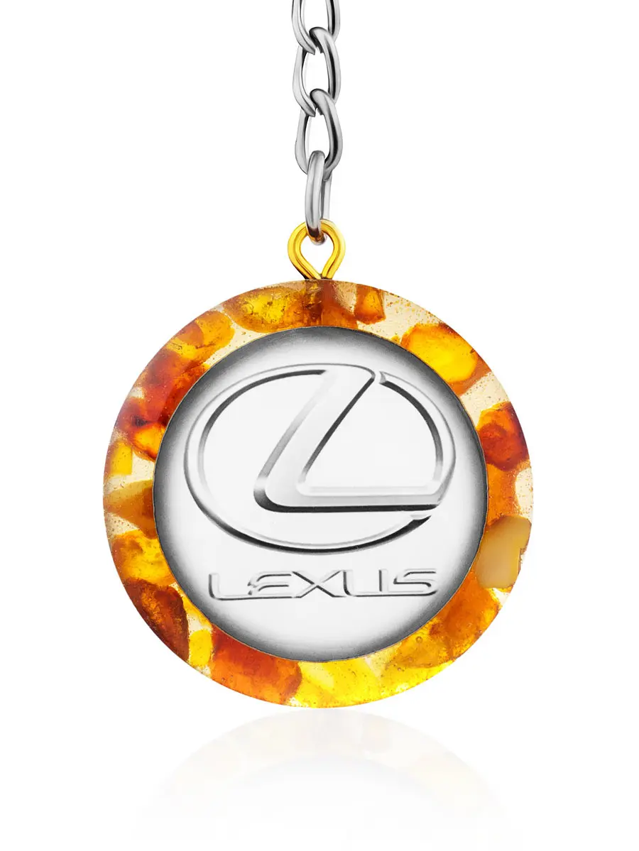картинка Брелок для ключей с логотипом «Лексус» в янтарной мозаике в онлайн магазине