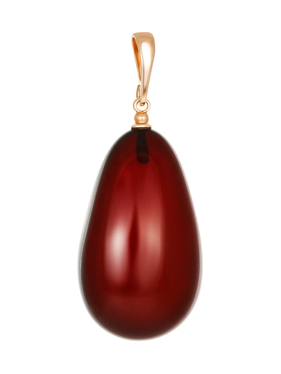 картинка Очаровательная подвеска из тёмно-вишнёвого янтаря «Паланга» в онлайн магазине