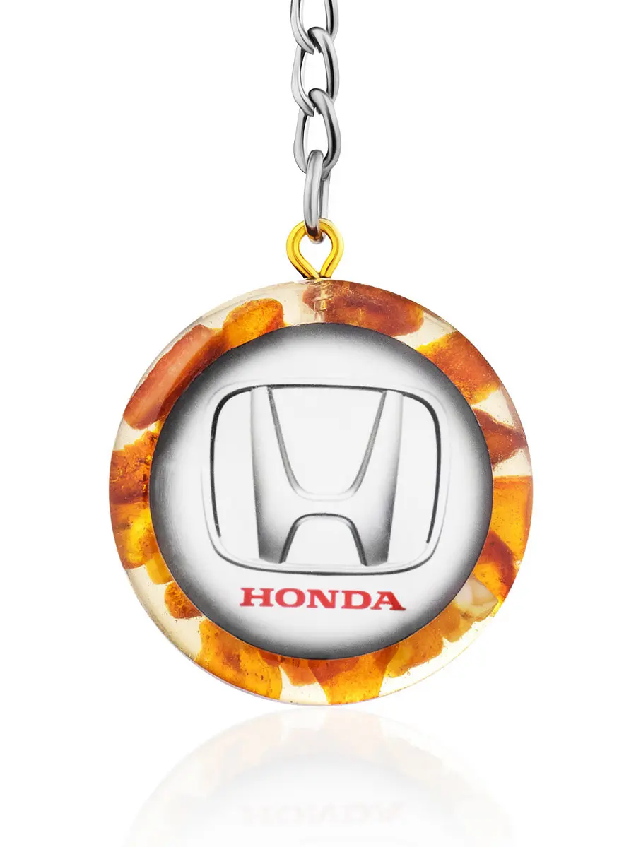 картинка Брелок из янтаря для автомобильных ключей «Хонда» в онлайн магазине