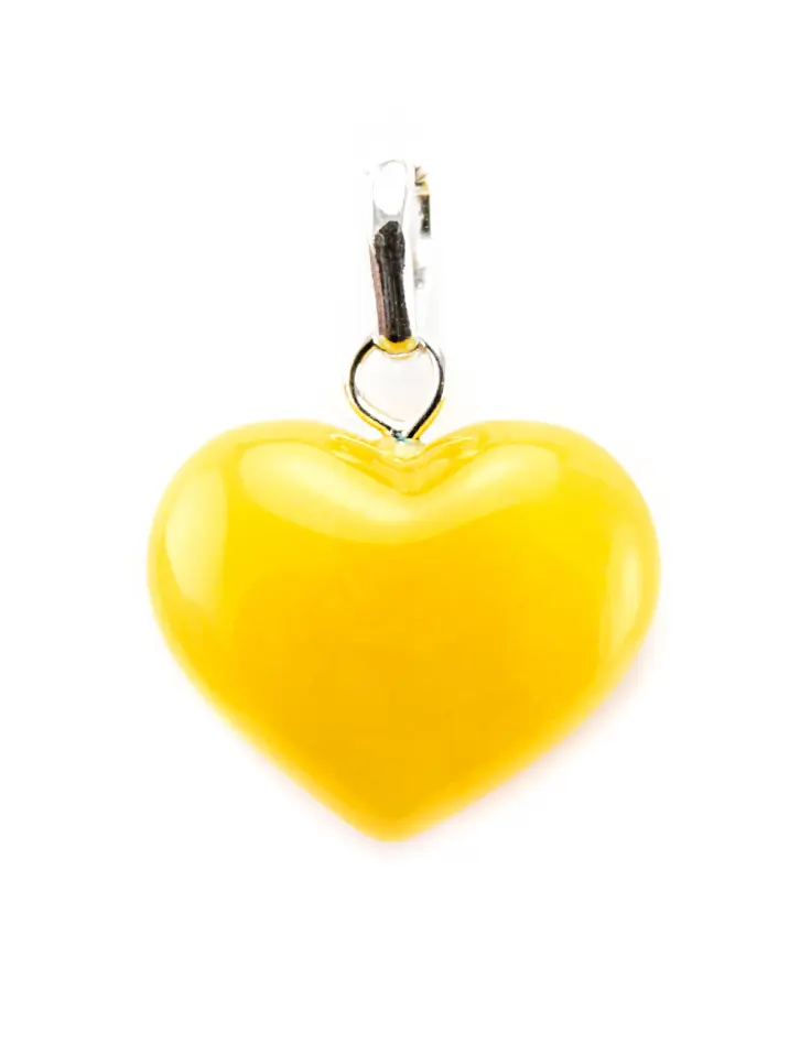 картинка Кулон «янтарное сердце» красивого медового оттенка в онлайн магазине