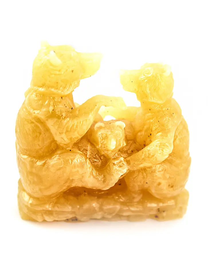 картинка Сувенир из натурального янтаря «Три медведя» в онлайн магазине