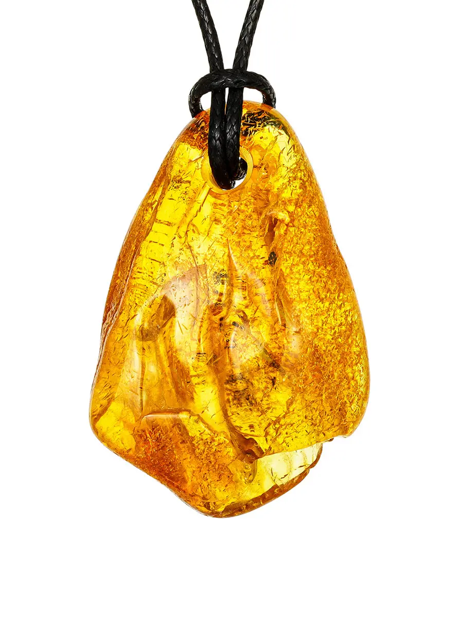 картинка Уникальный кулон из цельного золотистого янтаря в онлайн магазине
