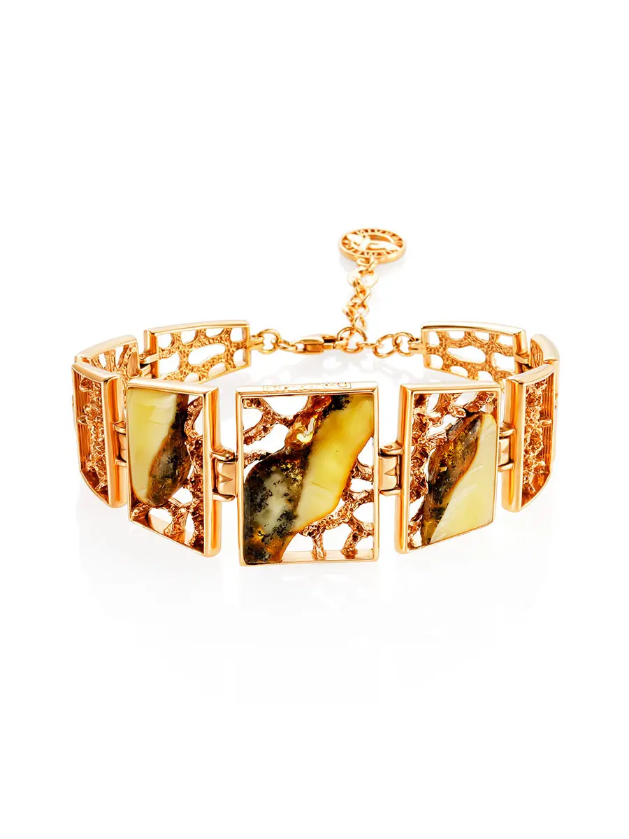 картинка Эксклюзивный браслет «Модерн» из натурального янтаря в онлайн магазине