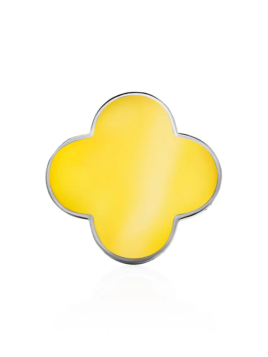 картинка Брошь-значок из янтаря ярко медового цвета «Монако» в онлайн магазине