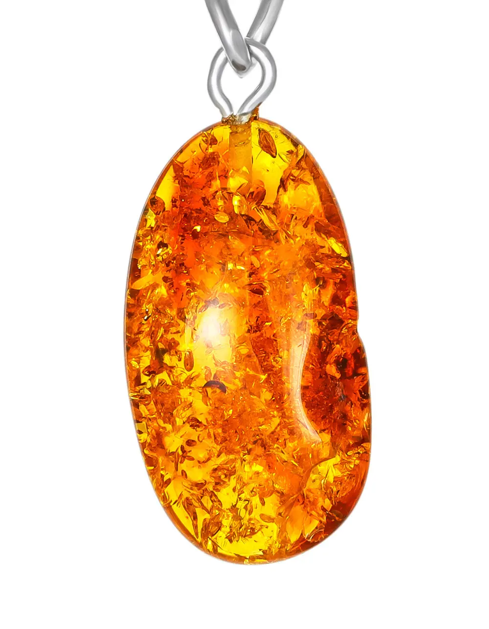 картинка Брелок с кусочком текстурного золотистого янтаря в онлайн магазине