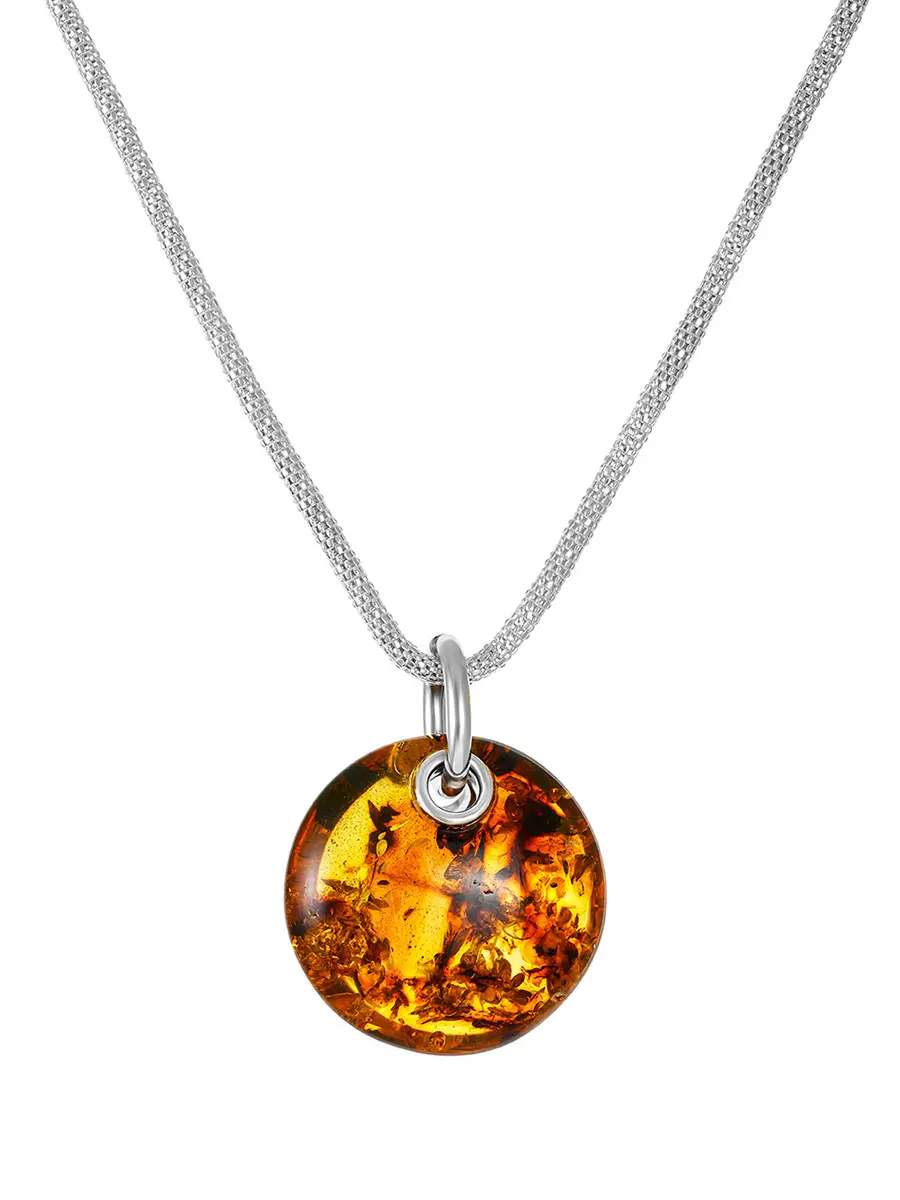 картинка Необычное колье из искрящегося янтаря «Фортуна» в онлайн магазине