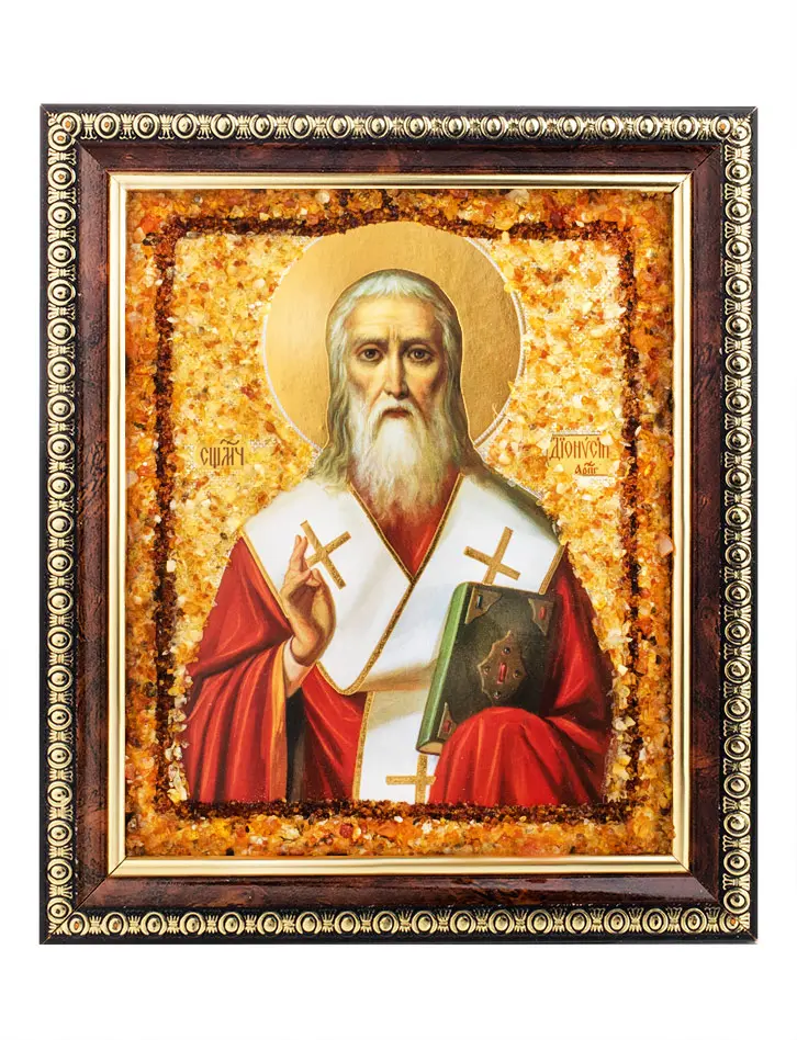 картинка Янтарная икона «Священномученик Дионисий Ареопагит» в онлайн магазине