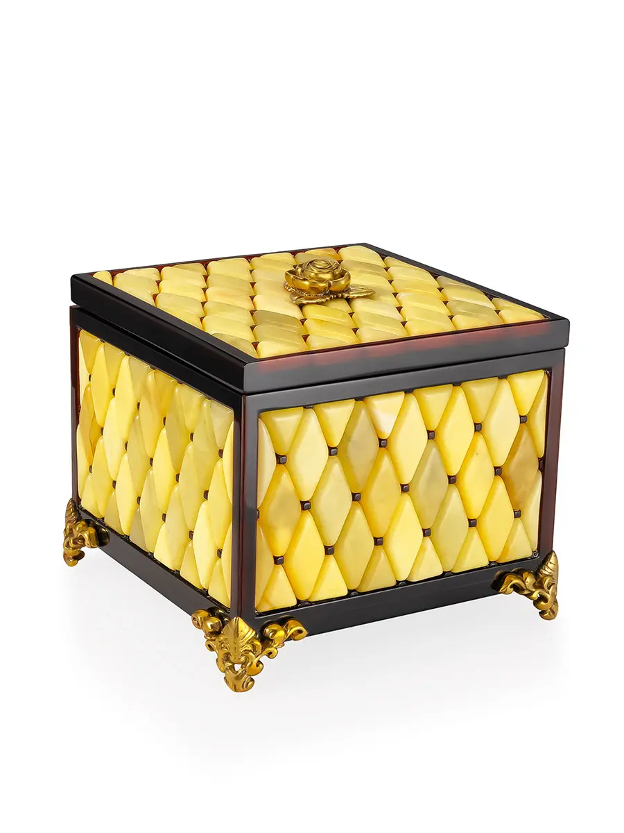 картинка Роскошная шкатулка из янтаря «Артемида» в онлайн магазине