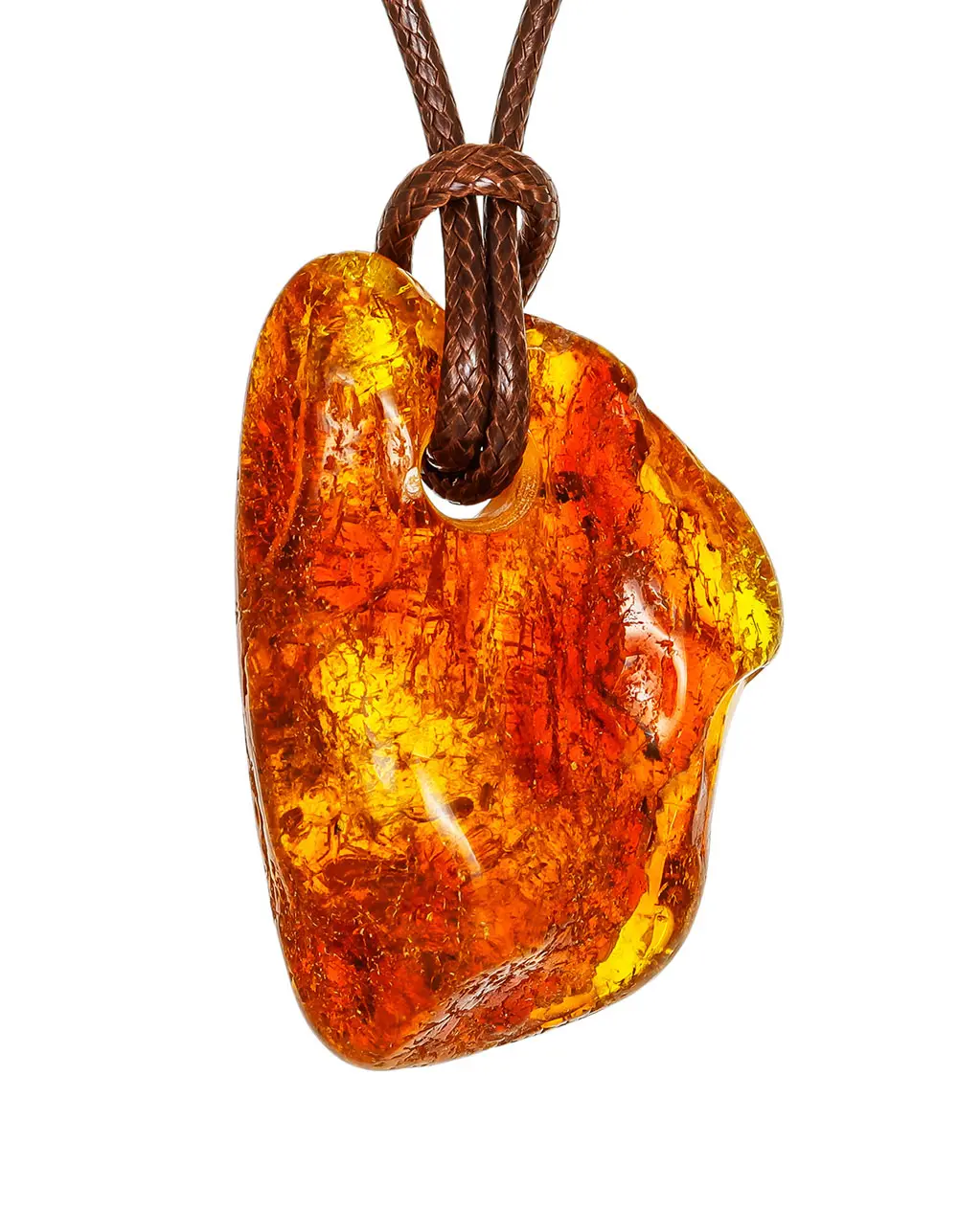 картинка Подвеска из натурального цельного янтаря природной формы в онлайн магазине