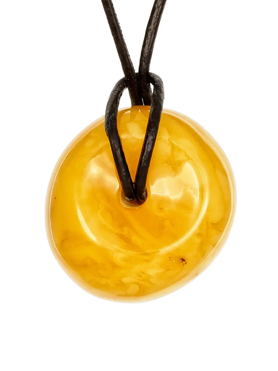картинка Подвеска-донат из натурального медового янтаря  в онлайн магазине