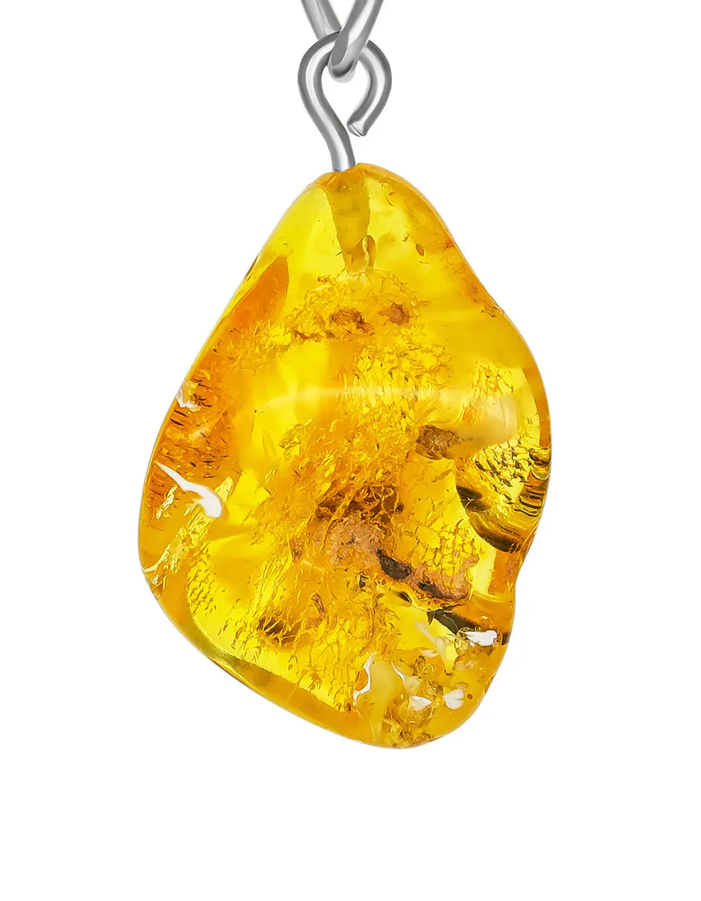 картинка Уникальный брелок с цельным кусочком янтаря в онлайн магазине