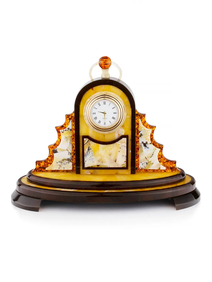 картинка Небольшие каминные часы из натурального балтийского янтаря в онлайн магазине