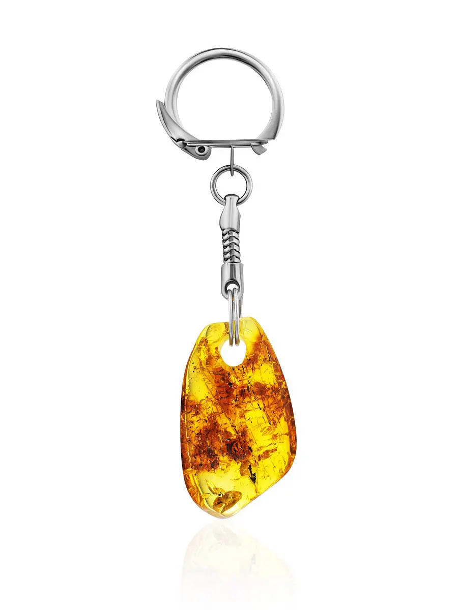 картинка Сувенирный брелок с натуральным золотистым янтарём в онлайн магазине