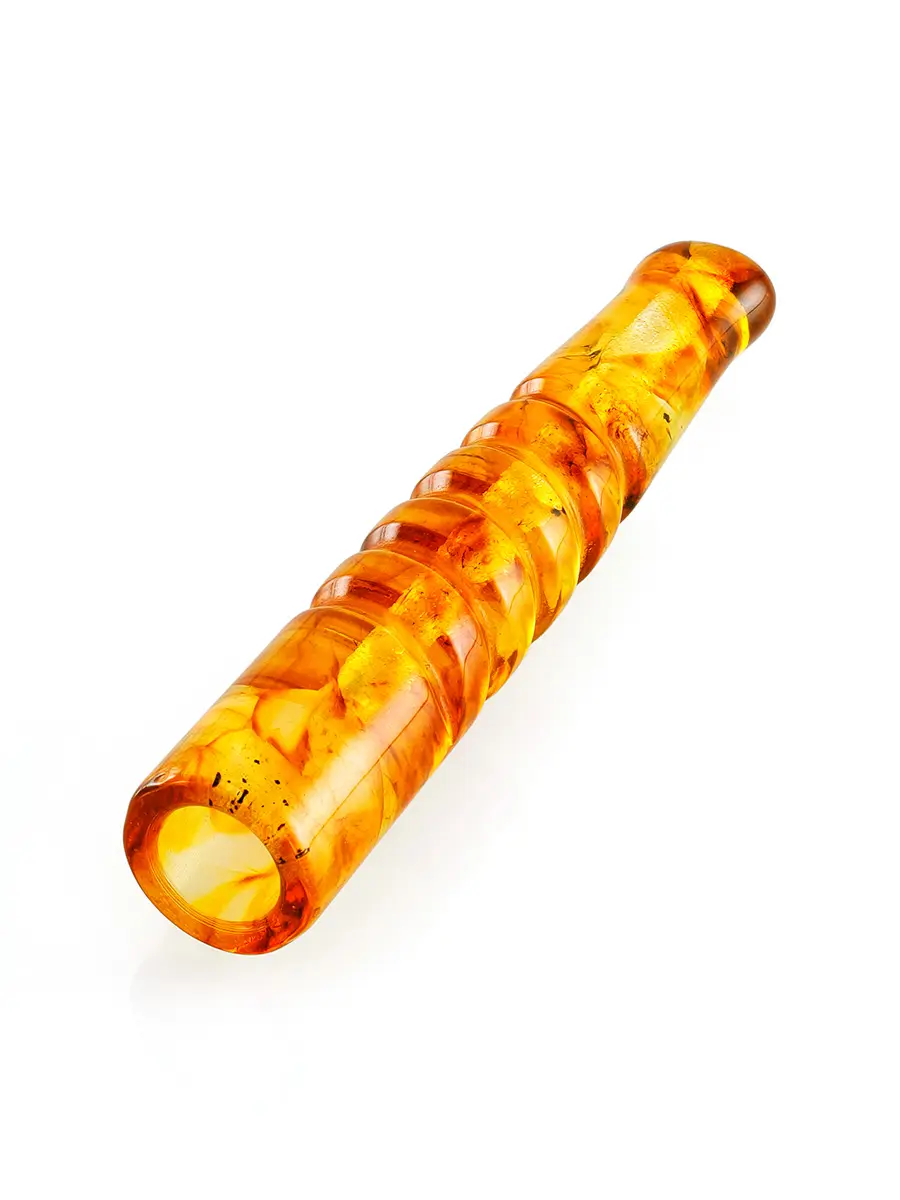 картинка Мундштук из натурального формованного балтийского янтаря золотистого цвета в онлайн магазине