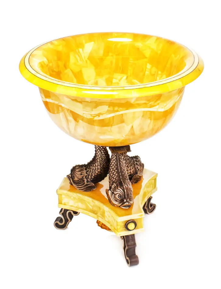 картинка Уникальная декоративная ваза ручной работы из натурального балтийского янтаря в онлайн магазине