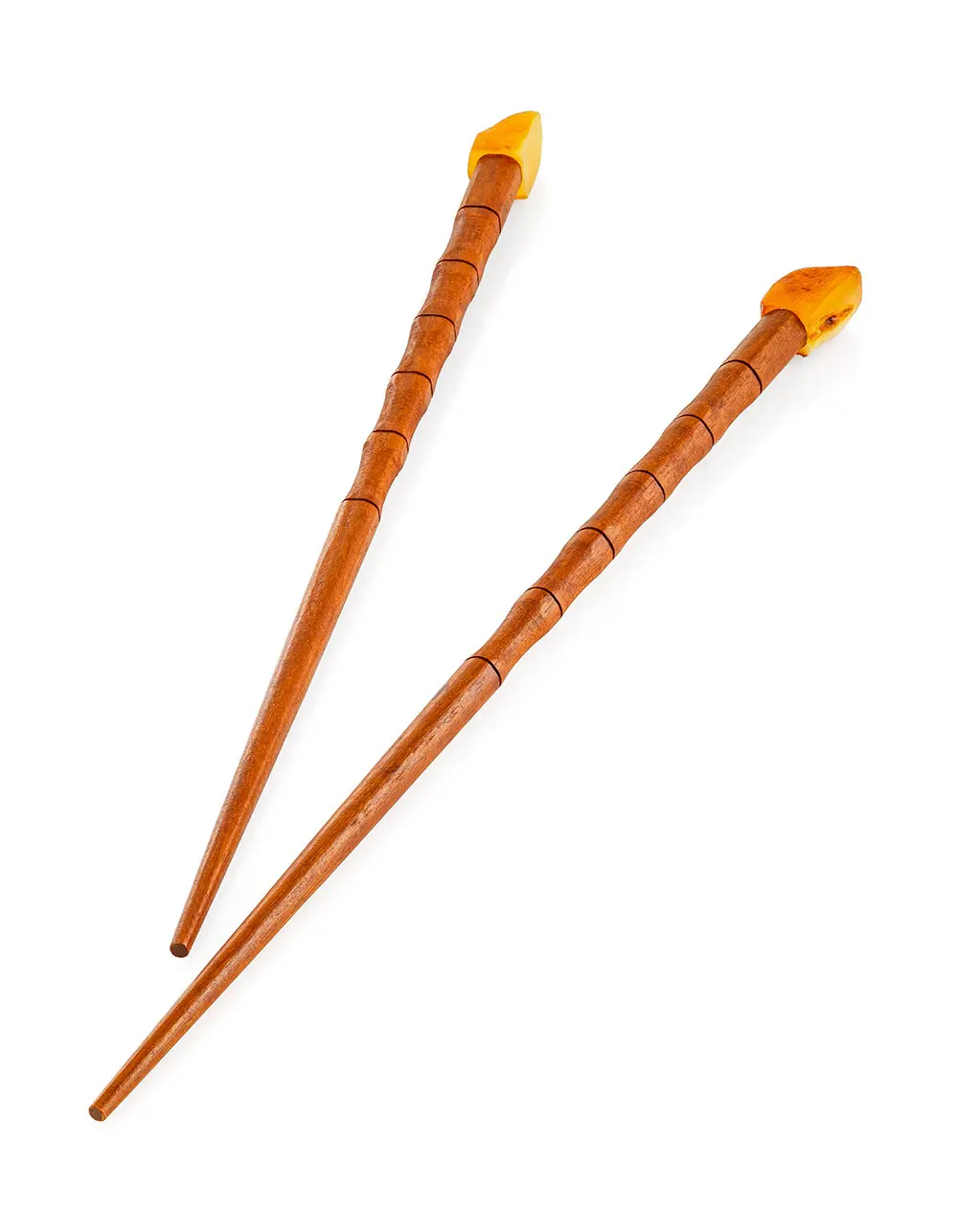картинка Эксклюзивные китайские палочки для еды из натурального балтийского янтаря и дерева в онлайн магазине