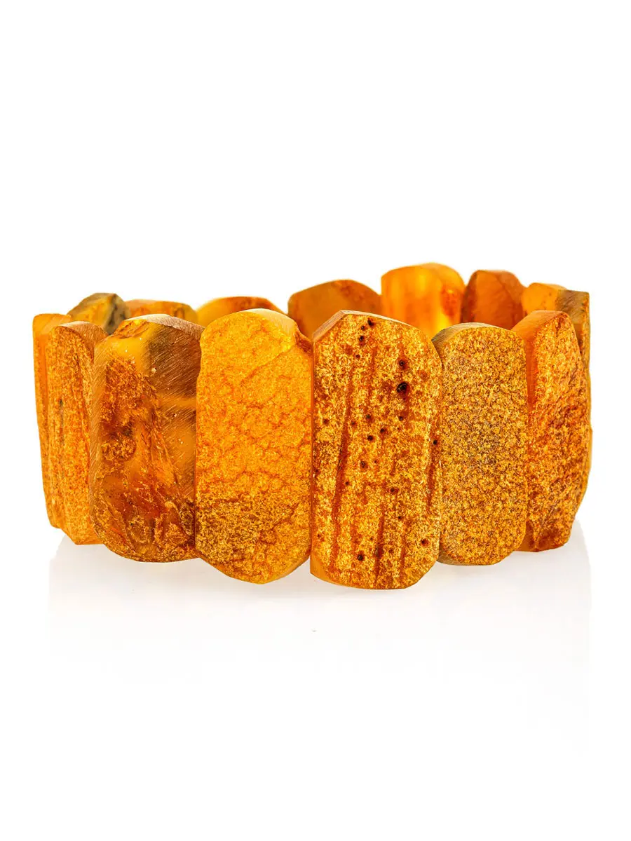 картинка Браслет «Помпеи» из натурального балтийского янтаря с природной корочкой в онлайн магазине