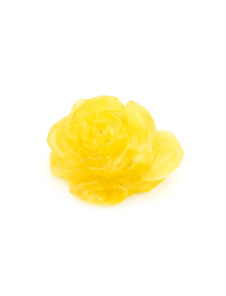 картинка Резьба из натурального балтийского янтаря «Роза медовая» в онлайн магазине