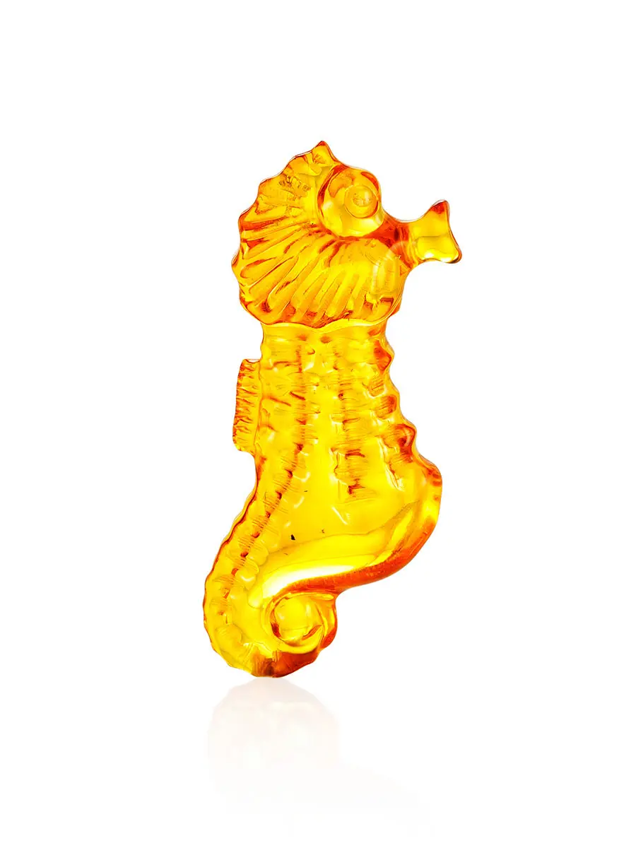 картинка Сувенирная резная фигурка «Морской конёк» из натурального балтийского коньячного янтаря в онлайн магазине