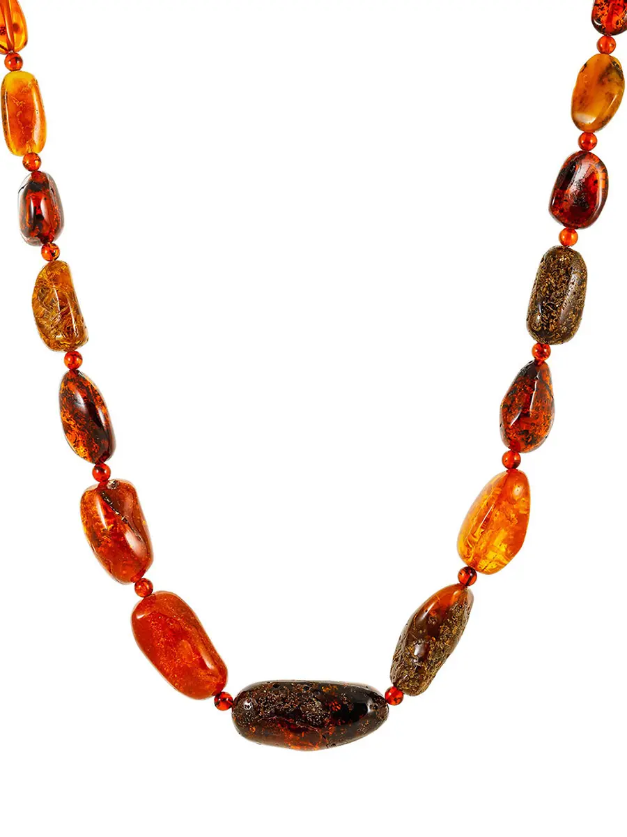 картинка Уникальные бусы из крупных кусочков натурального янтаря в онлайн магазине
