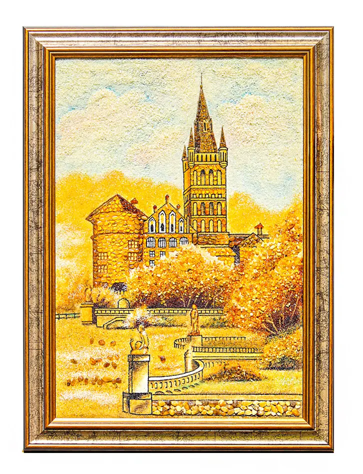 картинка Панно из натурального янтаря «Королевский замок» в онлайн магазине
