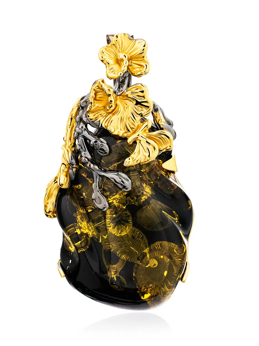 картинка Роскошный кулон из натурального янтаря «Версаль» в онлайн магазине