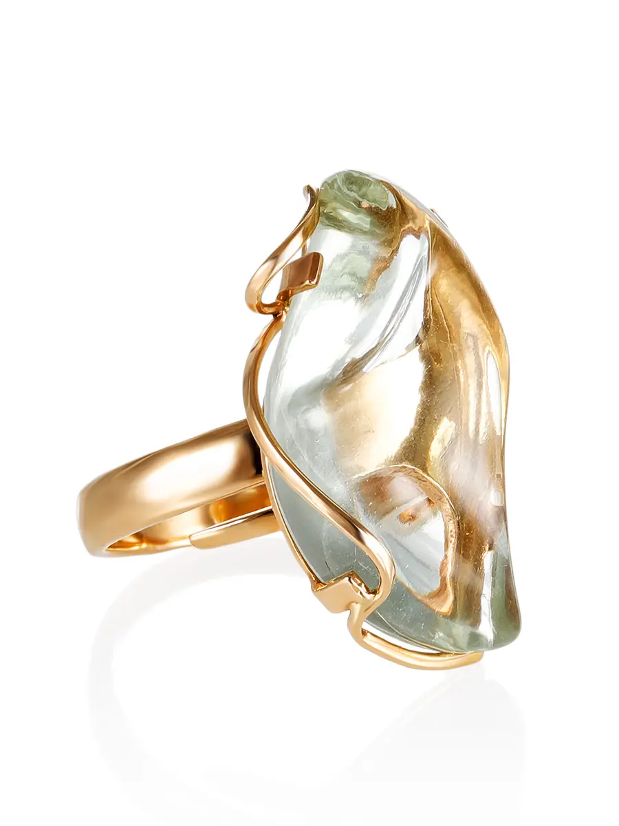 картинка Нежное кольцо Серенада» из золота и празиолита в онлайн магазине