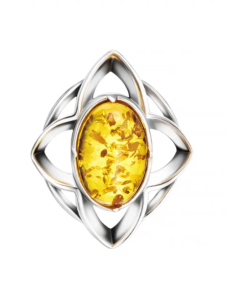 картинка Красивый кулон из золотистого искрящегося янтаря «Амьен» в онлайн магазине
