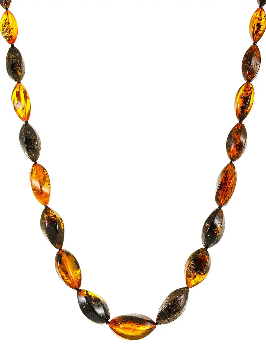 картинка Бусы из натурального янтаря «Алёнка текстурная крученая» в онлайн магазине
