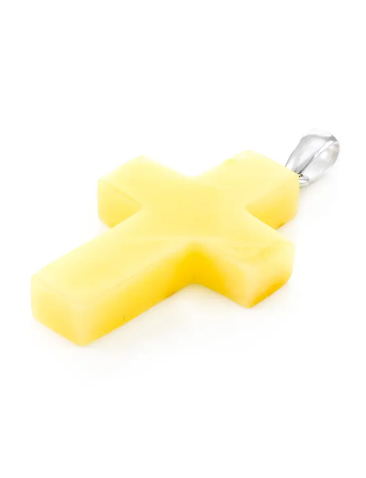 картинка Крест из цельного натурального балтийского медового янтаря в онлайн магазине