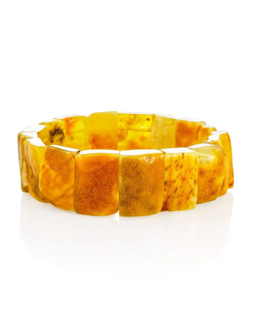 картинка Браслет с пейзажным янтарём, вдохновлённый мотивами природы «Помпеи» в онлайн магазине