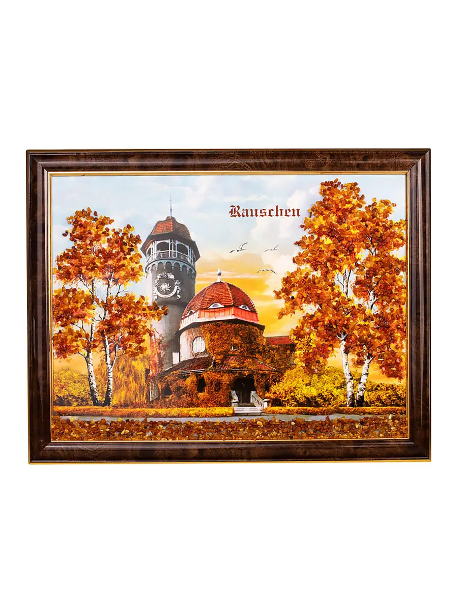 картинка Картина, украшенная янтарной крошкой «Раушен» 44 см (Ш) х 35 см (В) в онлайн магазине