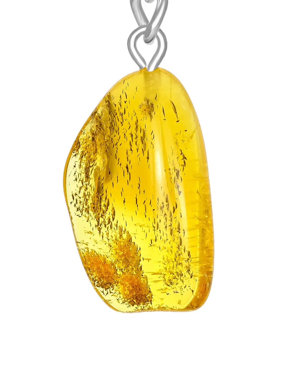 картинка Брелок с кусочком натурального янтаря природной формы в онлайн магазине