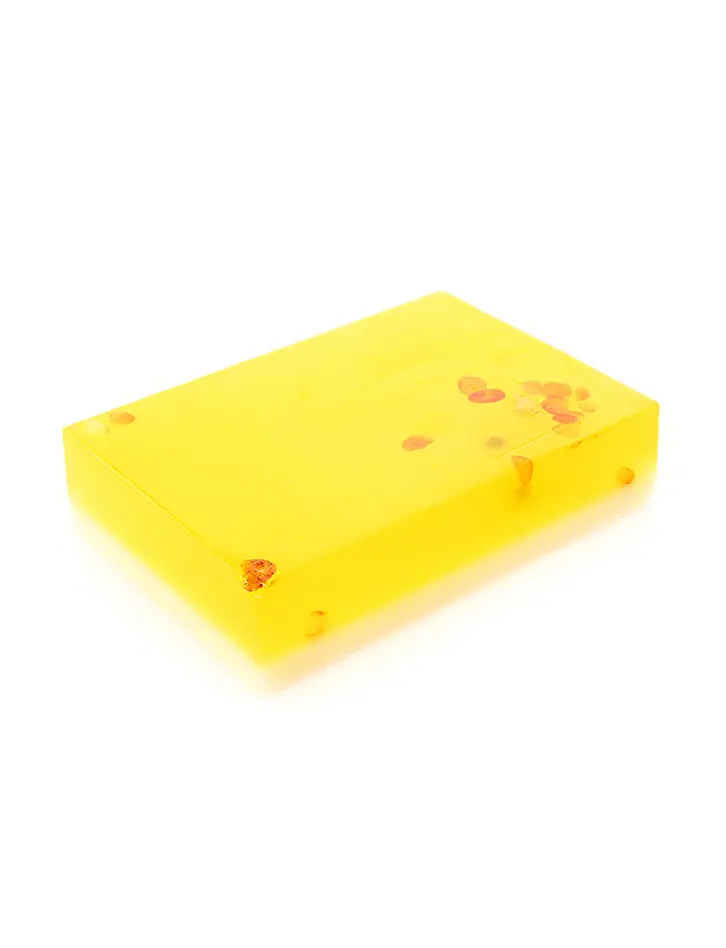 картинка Натуральное органическое янтарное мыло «Классическое лимонное» в онлайн магазине