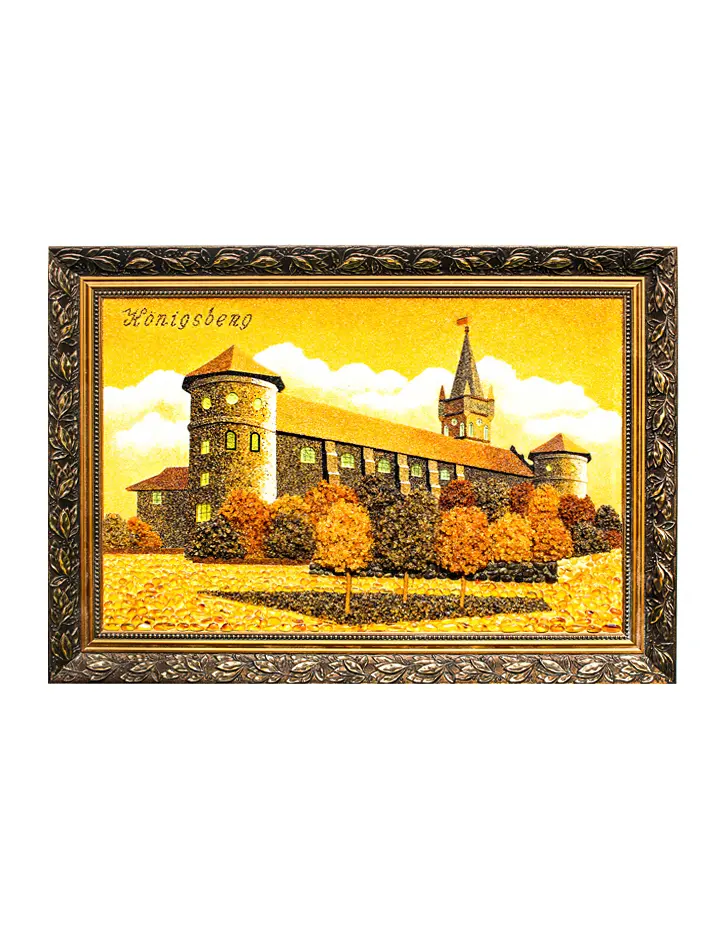 картинка Картина из натурального янтаря «Замок горизонтальный» 54 х 73 см в онлайн магазине