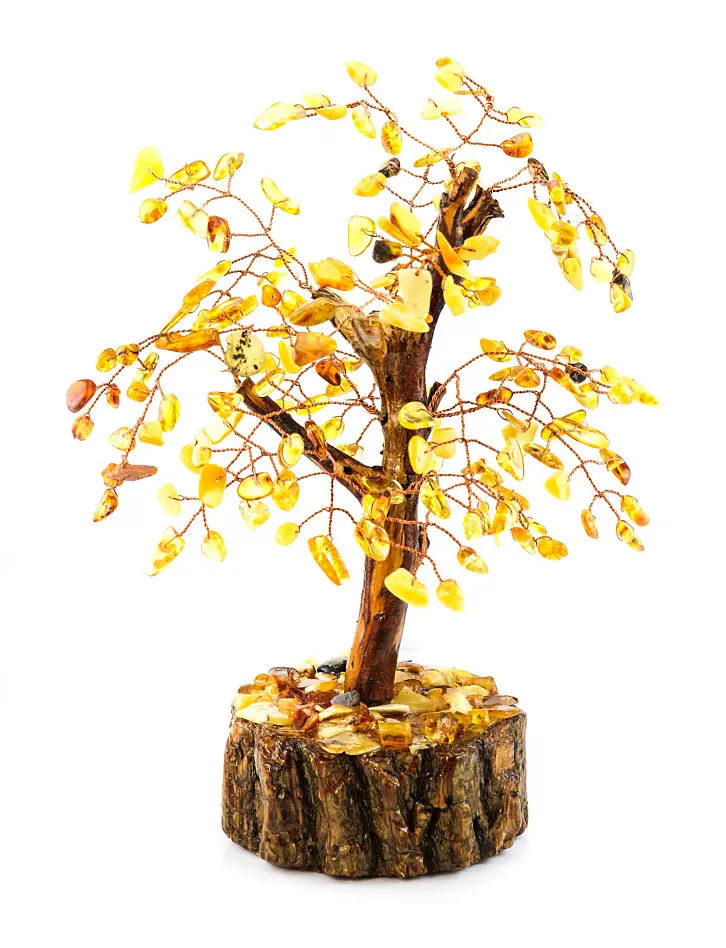 картинка Красивое крупное дерево из натурального янтаря различных оттенков в онлайн магазине