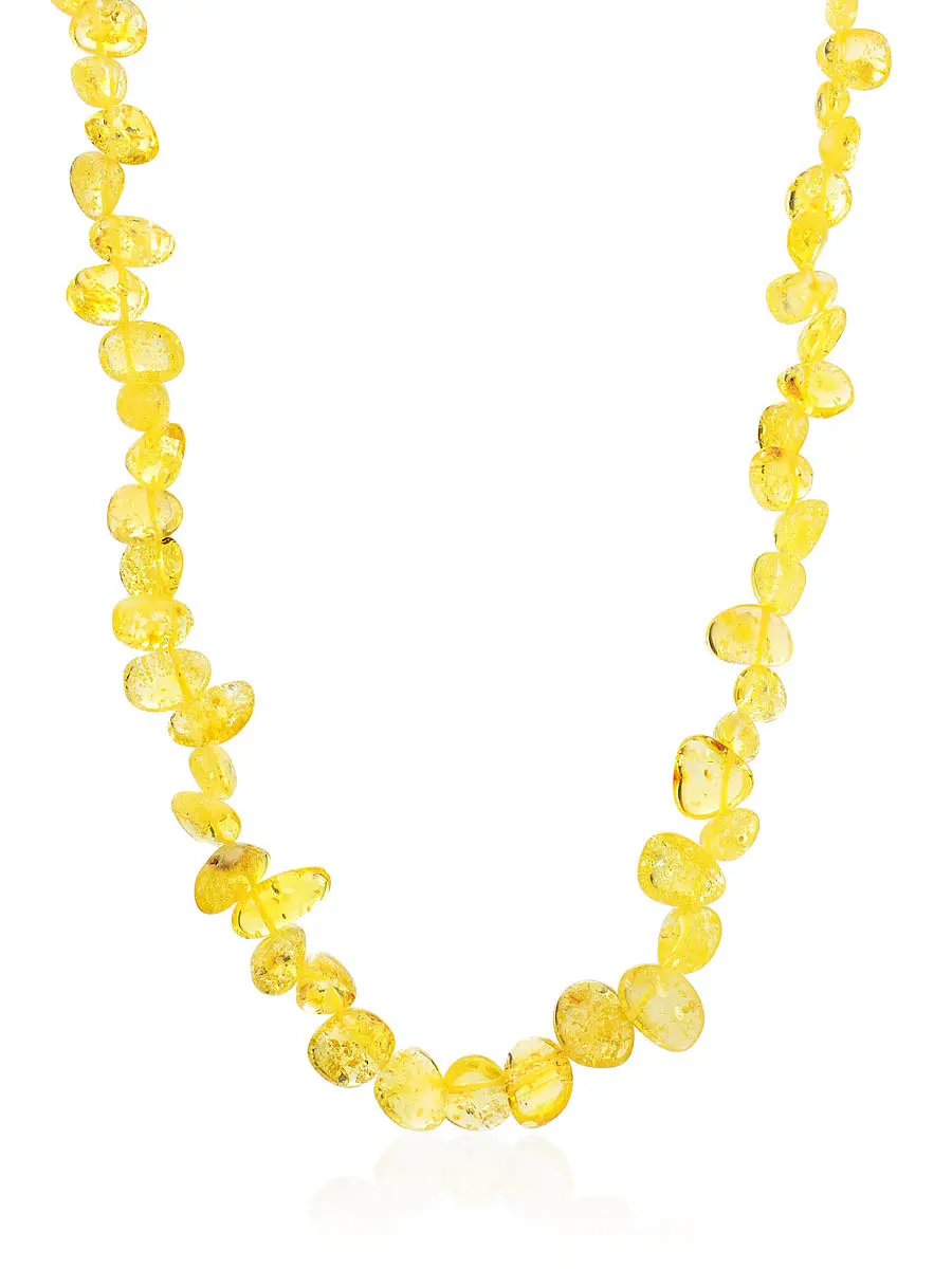 картинка Бусы «Облепиха мелкая» из балтийского янтаря лимонного цвета в онлайн магазине