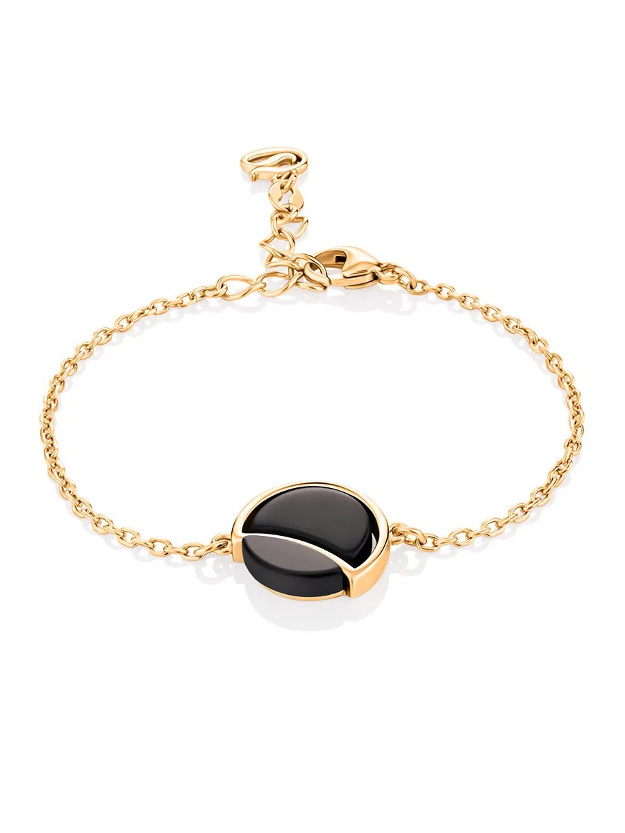 картинка Лёгкий изящный браслет «Фурор» из вишнёвого янтаря в онлайн магазине